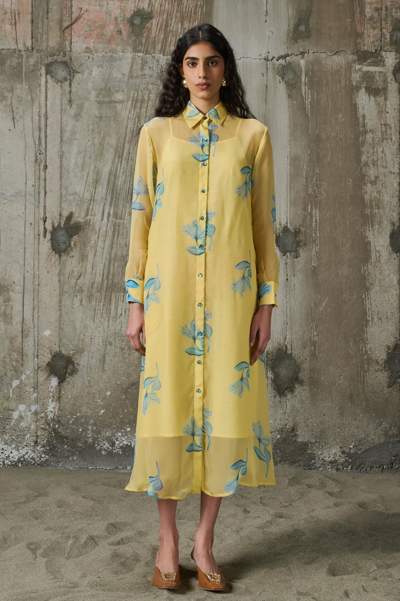 Sunlit Bloom Asymmetrical Dress