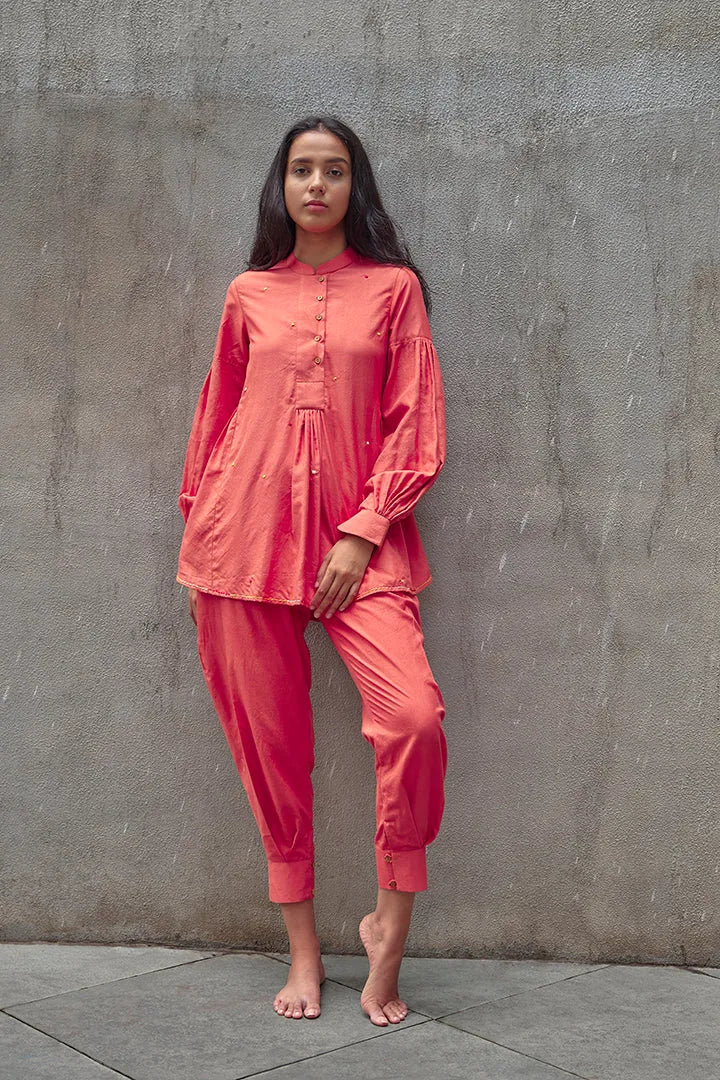 sunset eri silk embroidered co-ord set, image 1