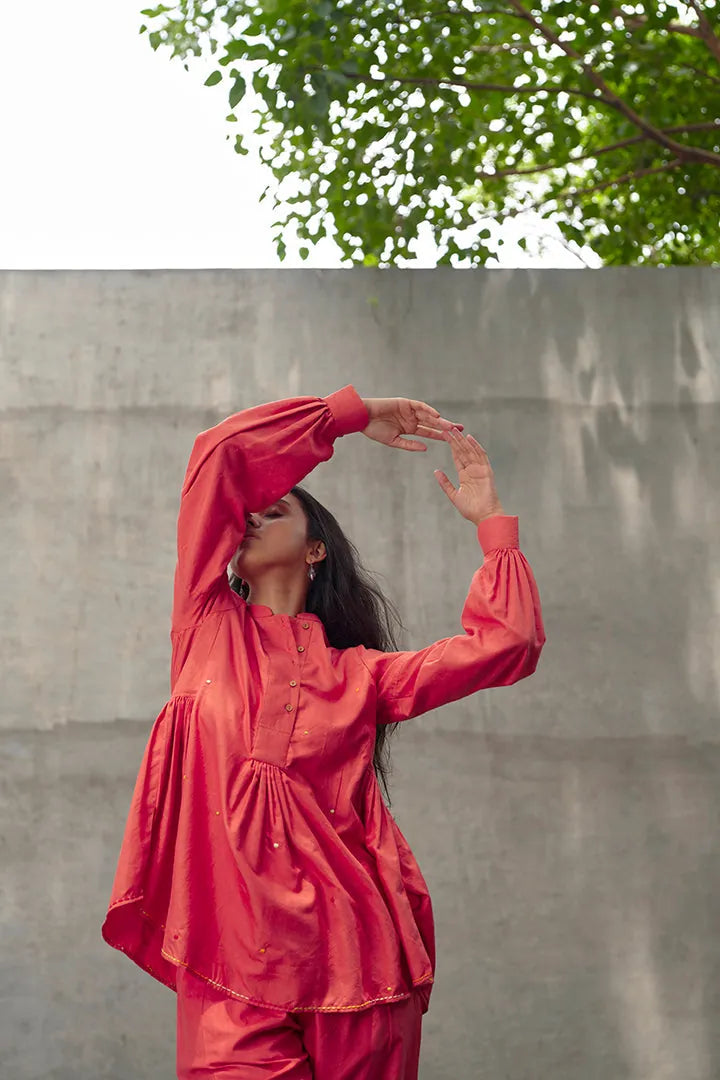 sunset eri silk embroidered co-ord set, image 2