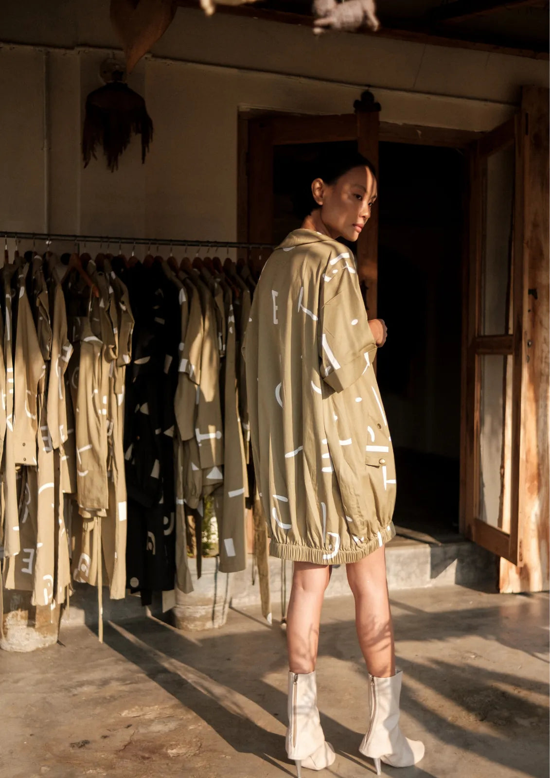 sydney shift dress - line printed, image 4