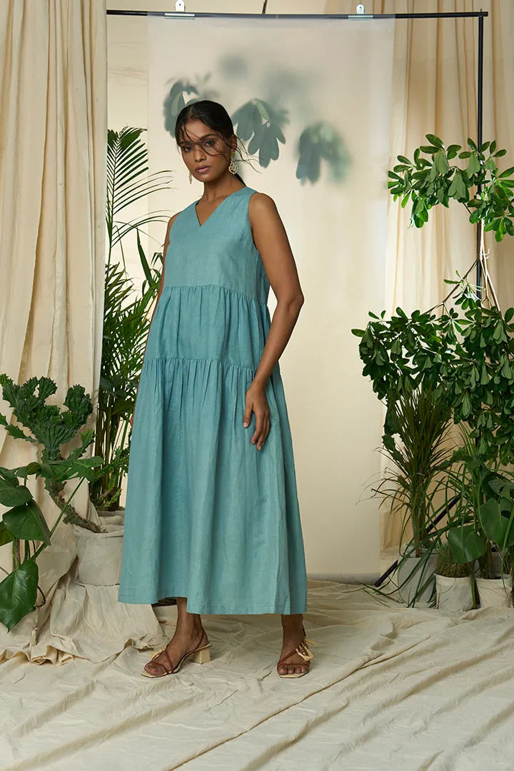 tempest hemp cotton tiered dress, image 2