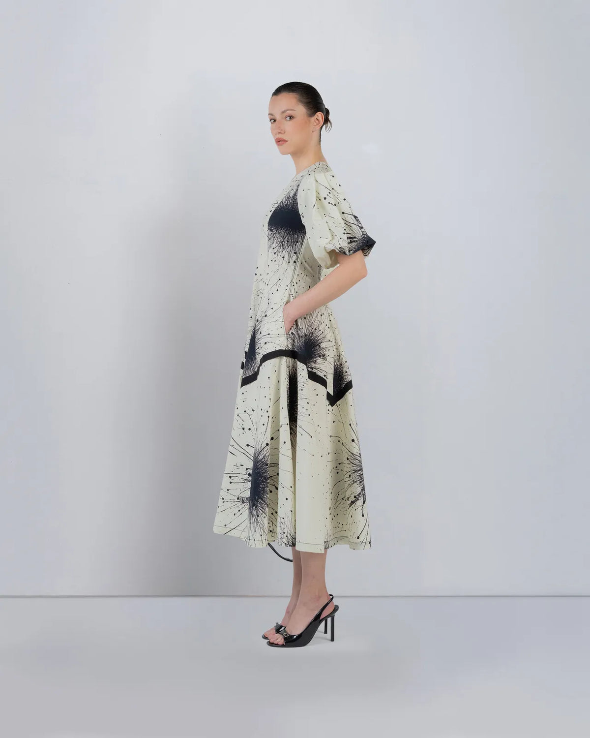 thalia dress in splatter print, image 5