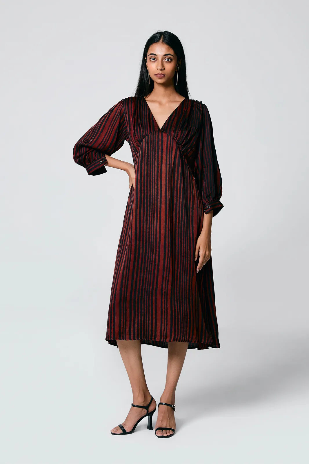 v neck dress, image 1