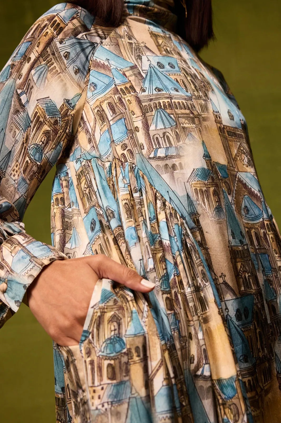 vienna cityscape maxi dress, image 2