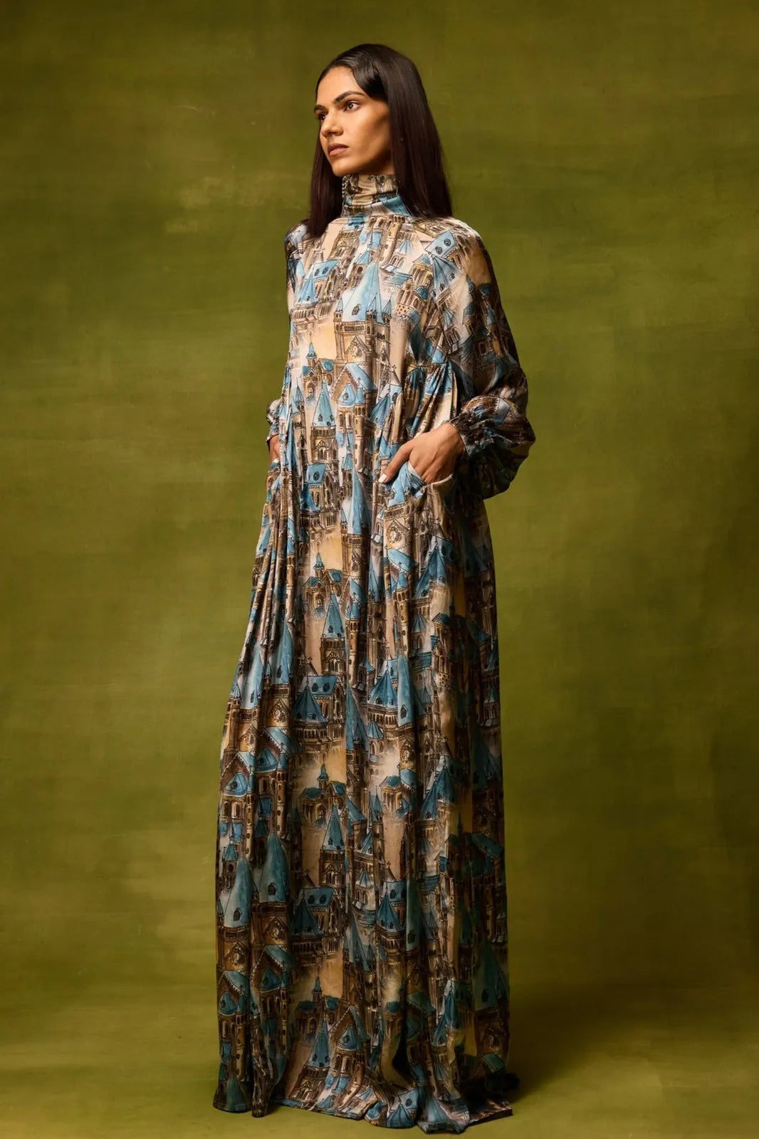 vienna cityscape maxi dress, image 3