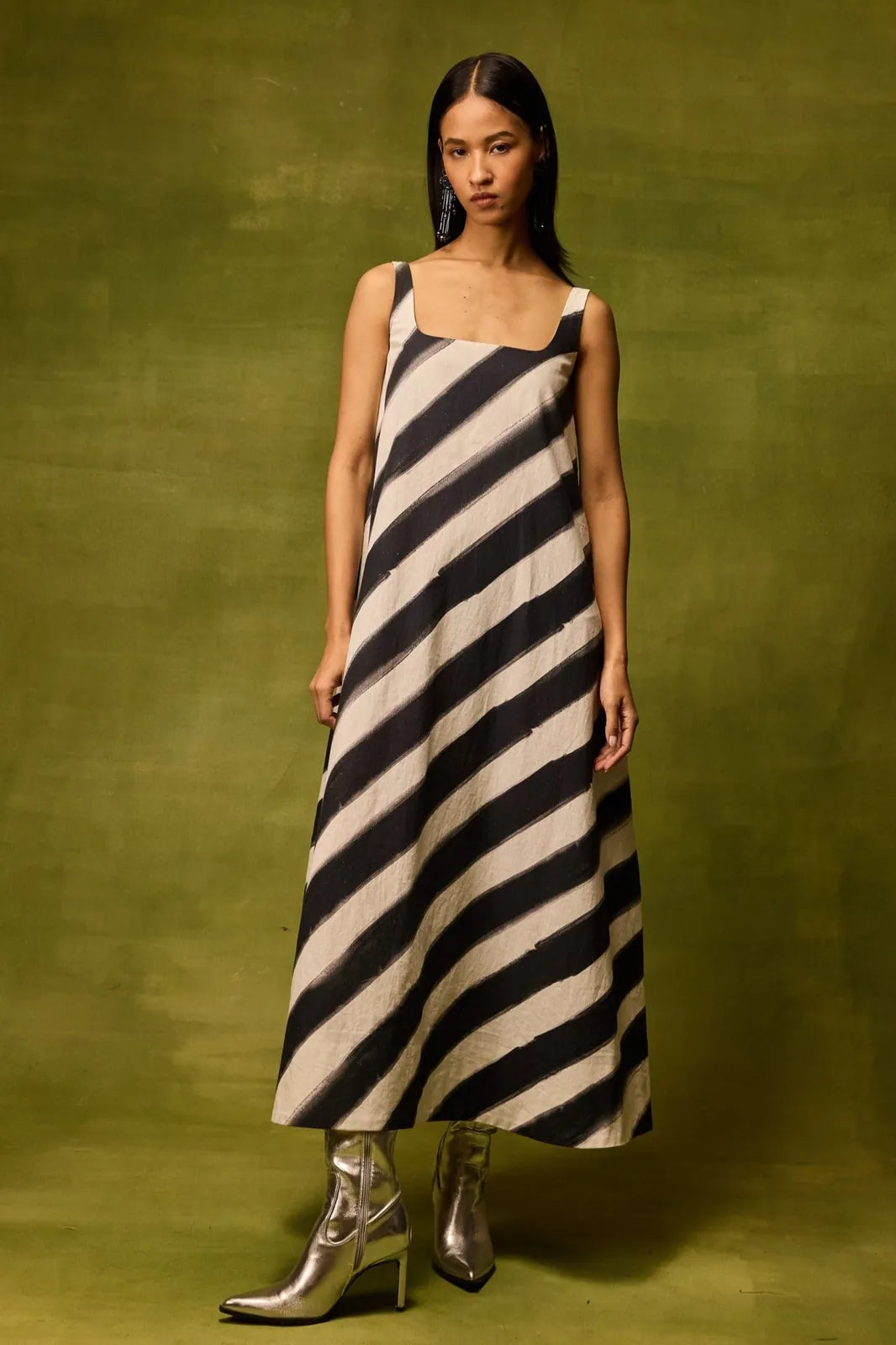 vienna stripe midi dress, image 1