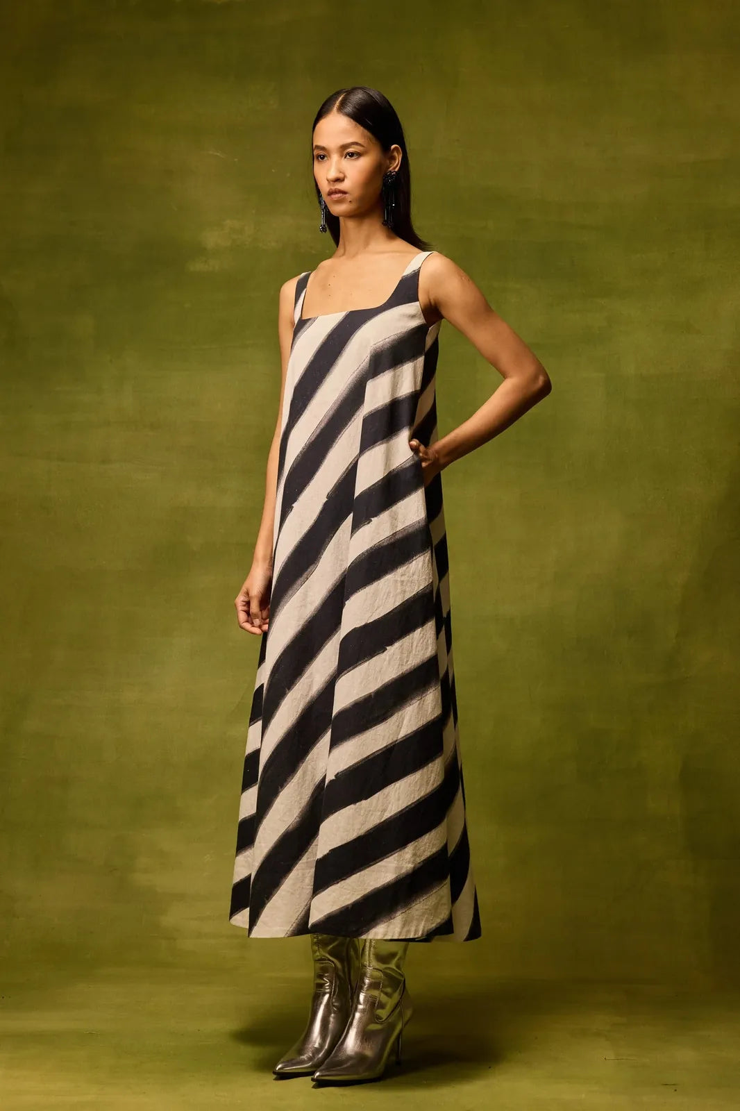 vienna stripe midi dress, image 3