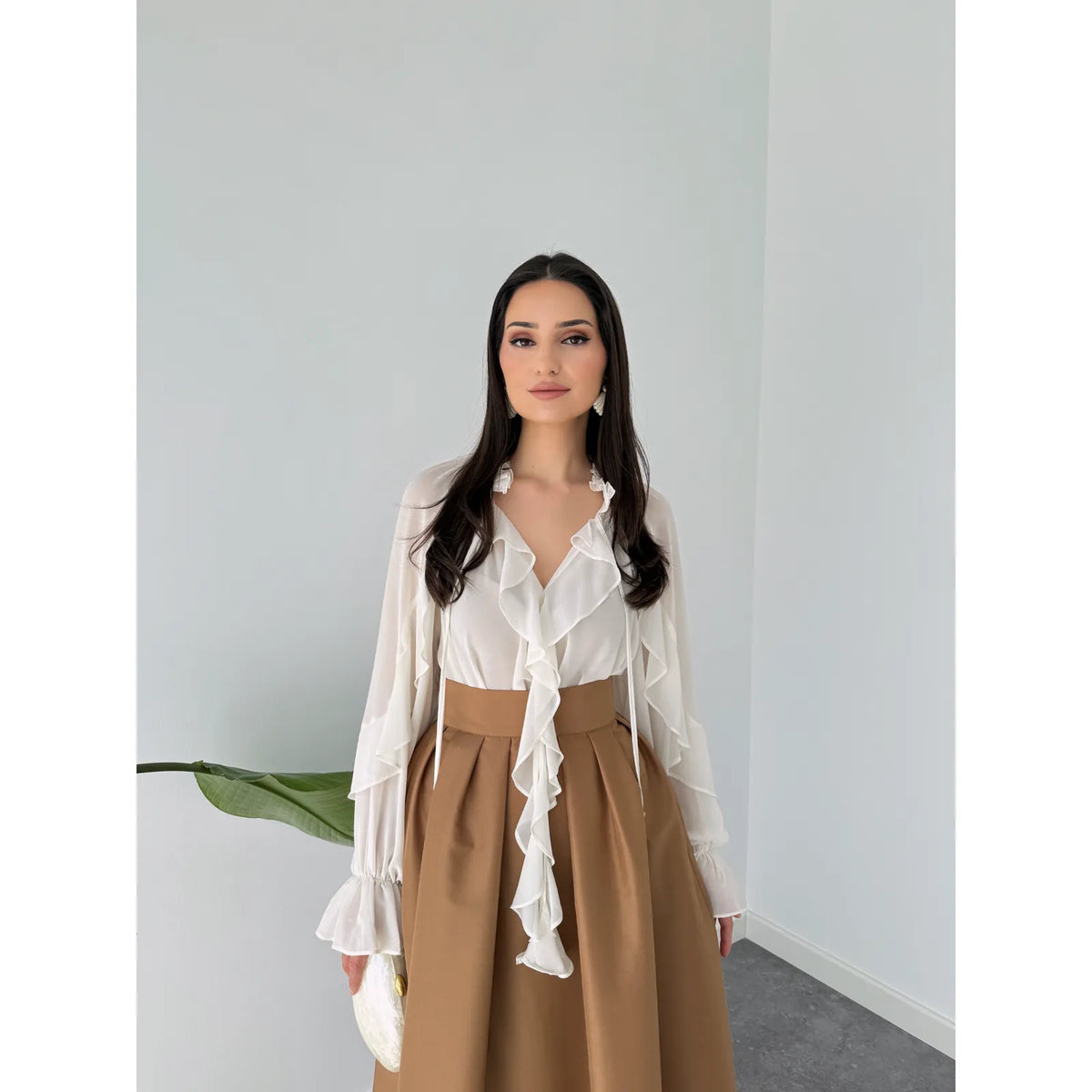 whisper ruffle blouse, image 1