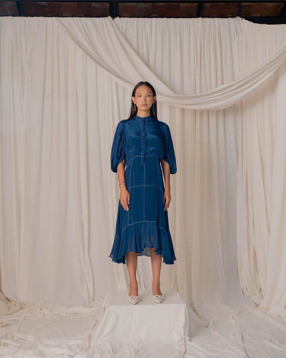 white stitch dress, image 1