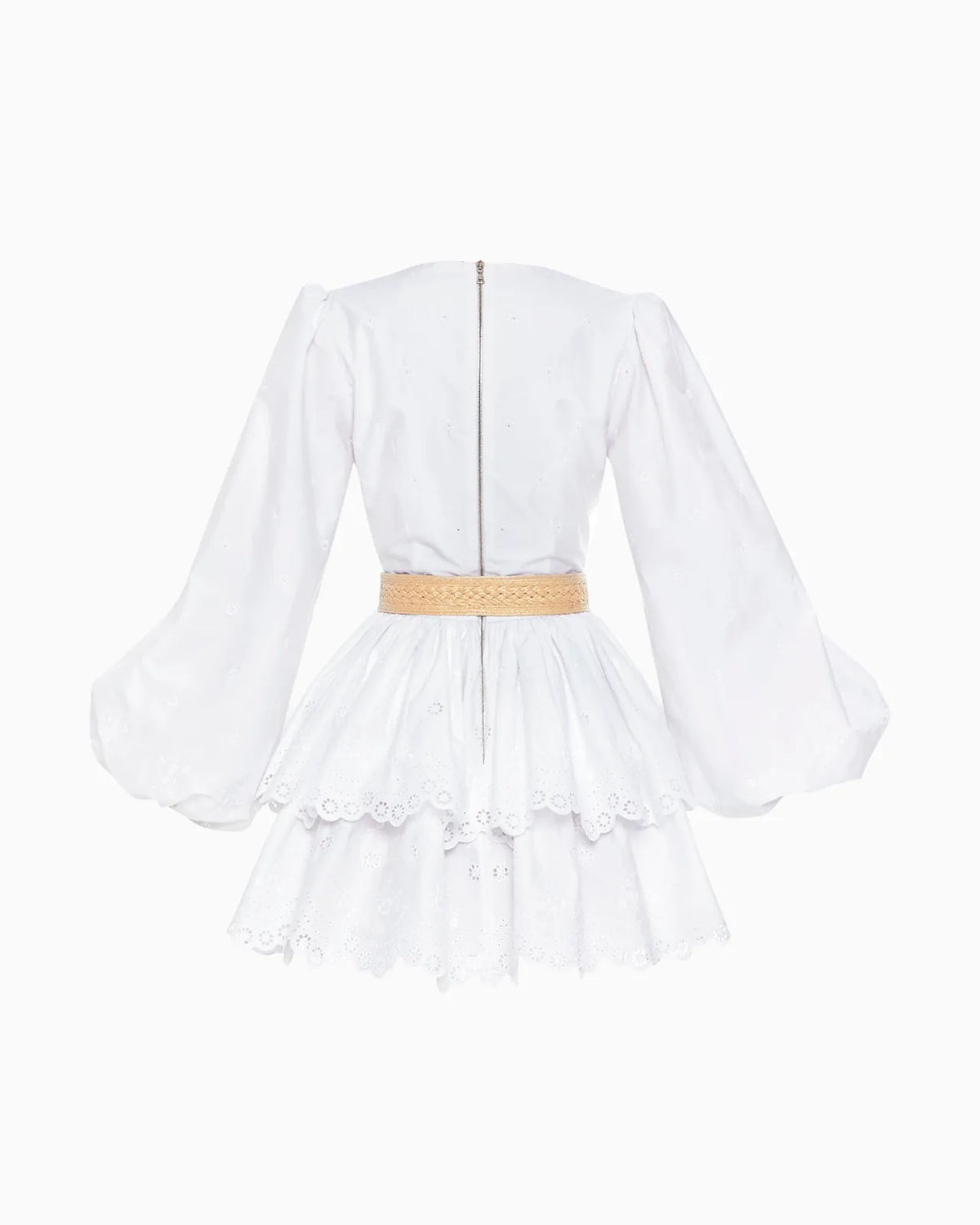 white v-neck dress, image 4