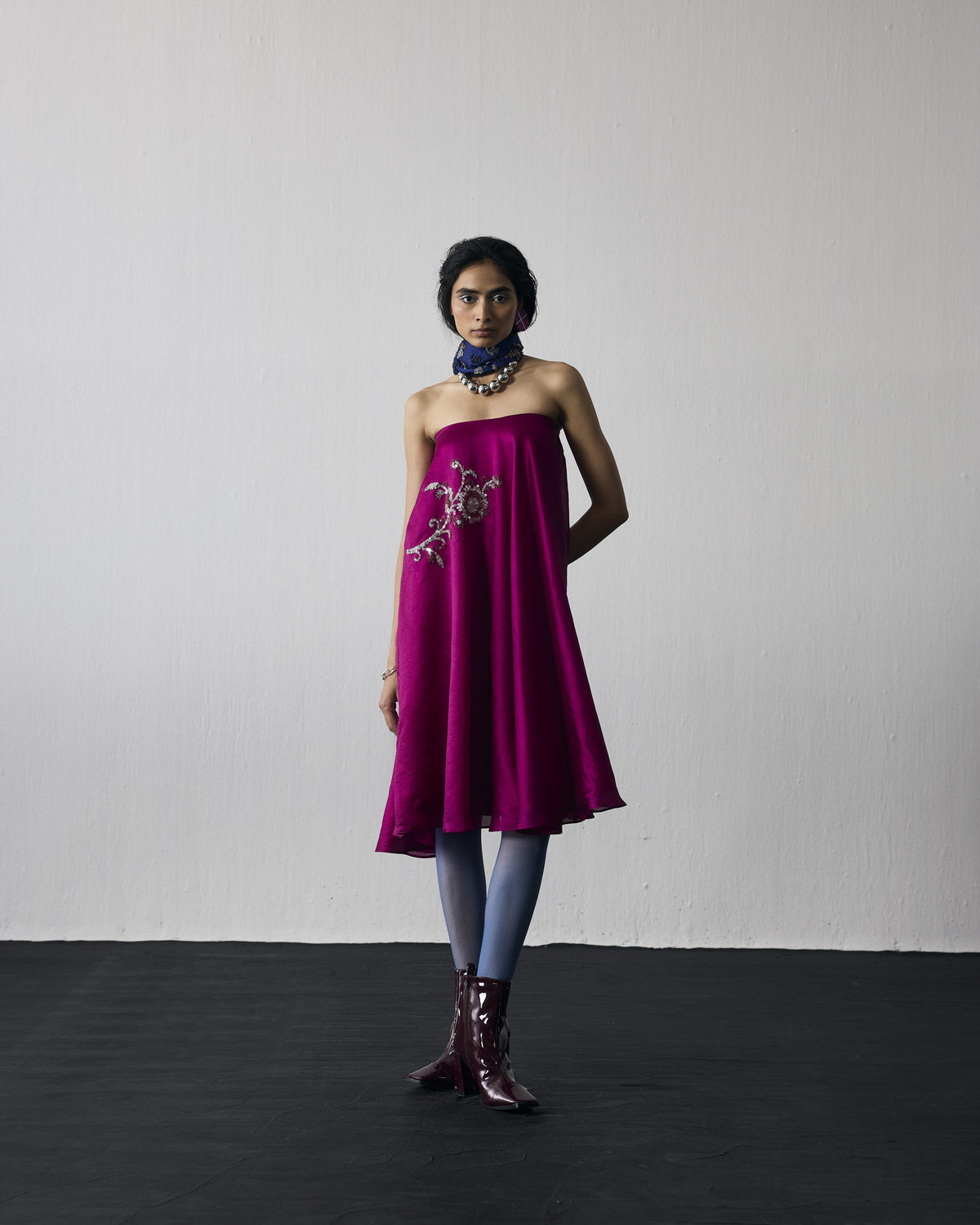 motif tube dress, image 1