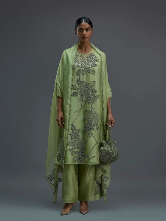 Grass Hand Beaded Kurta Set