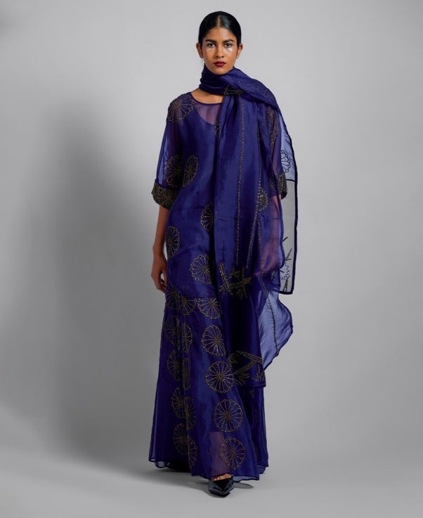 Purple Sharara Set